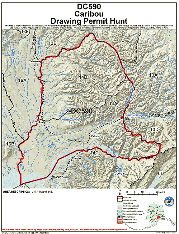 Map of  hunt number dc590