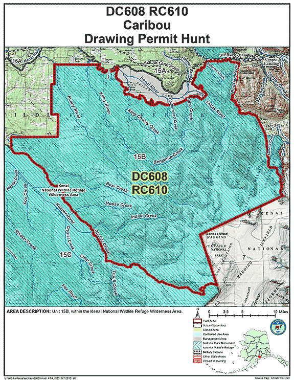 Map of  hunt number dc608