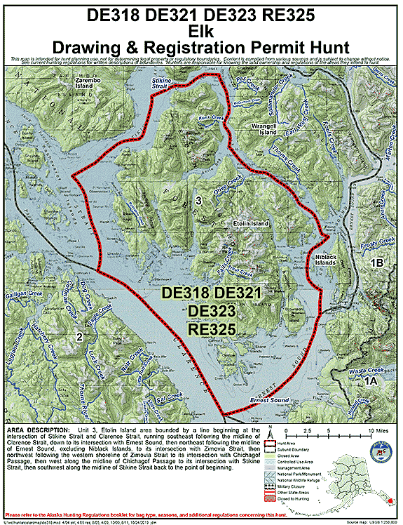 Map of  hunt number de318