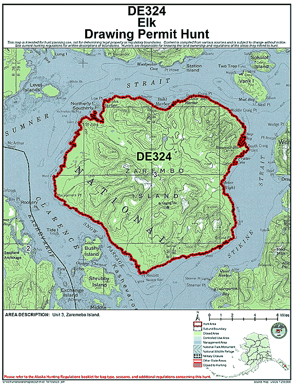 Map of elk hunt number de324