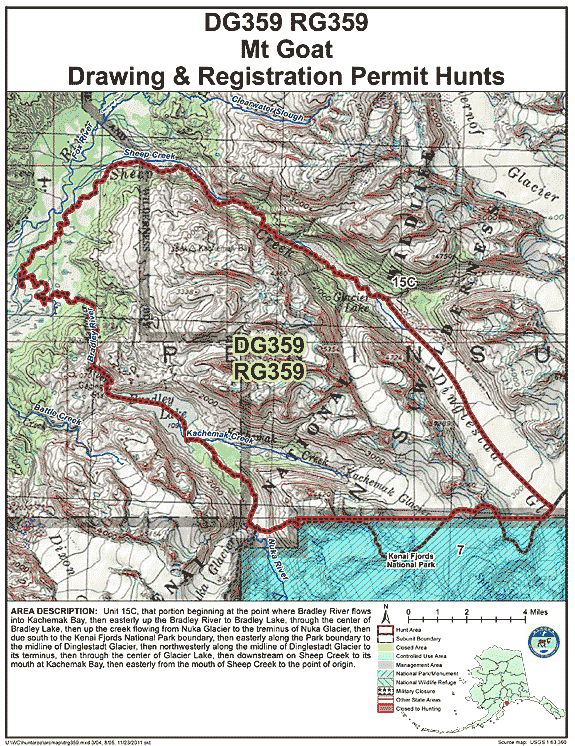 Map of  hunt number dg359