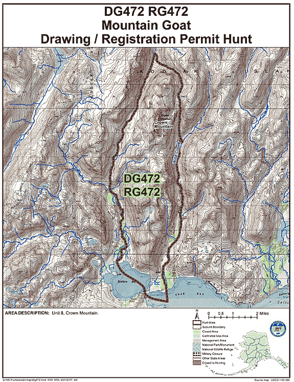 Map of  hunt number dg472