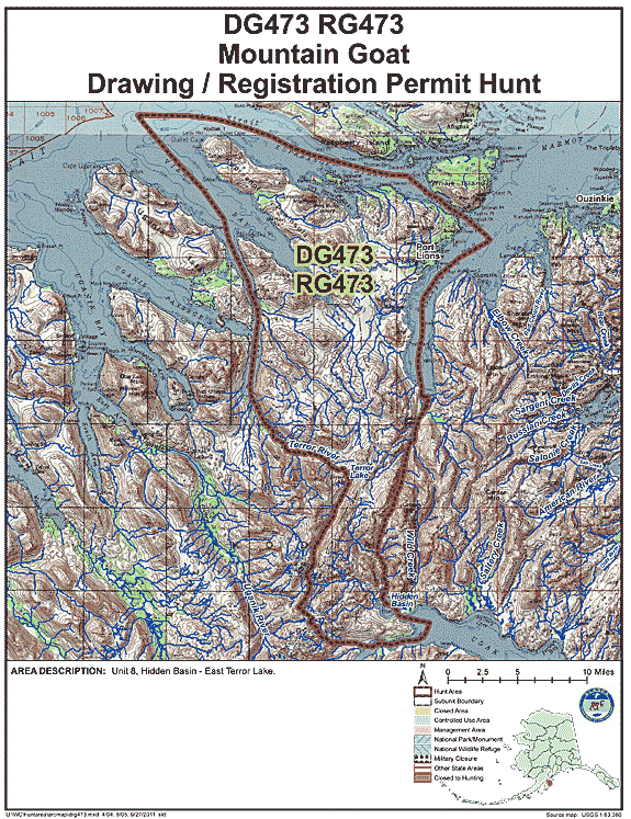 Map of  hunt number dg473