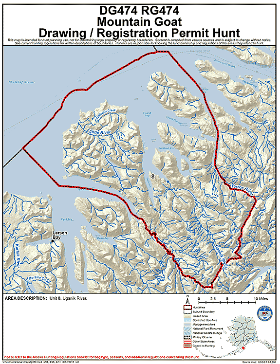 Map of  hunt number dg474