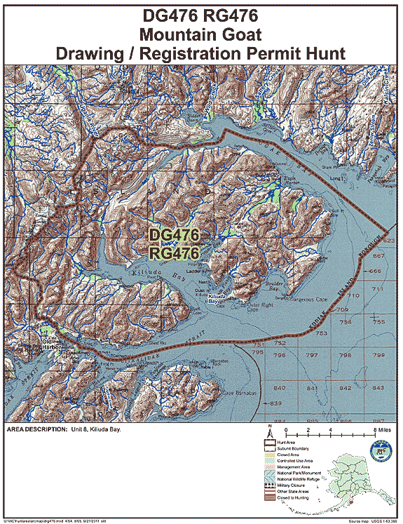 Map of  hunt number dg476