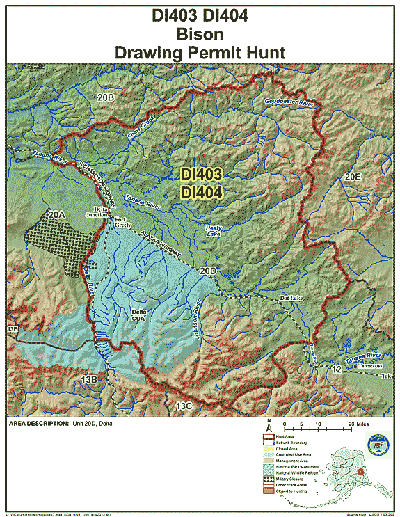 Map of  hunt number di403