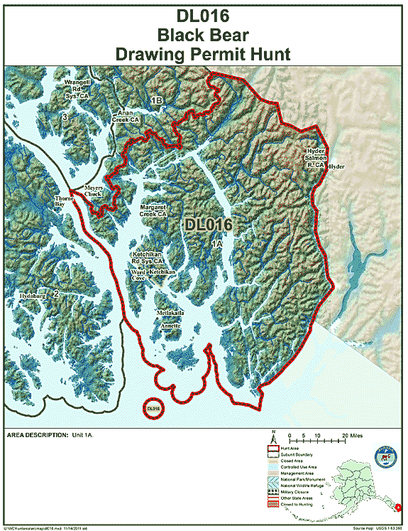 Map of dl016, Alaska Department of Fish and Game