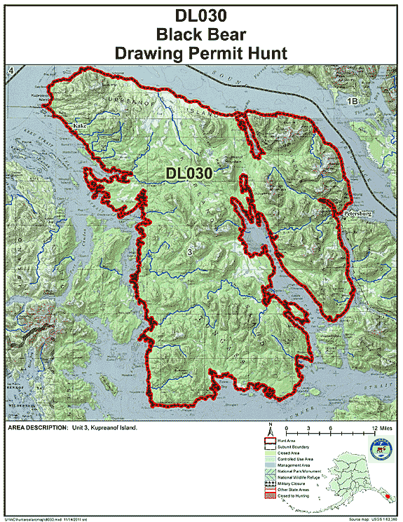 Map of blbear hunt number dl030