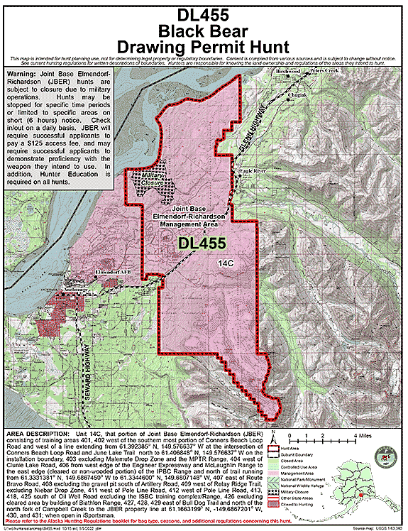 Map of blbear hunt number dl455