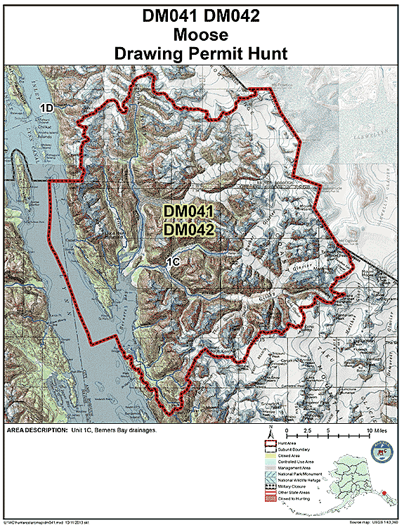 Map of  hunt number dm041