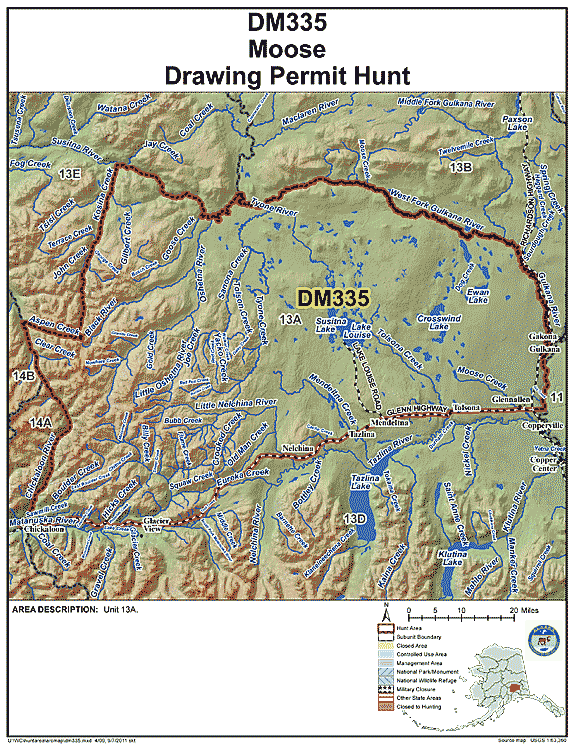 Map of  hunt number dm335