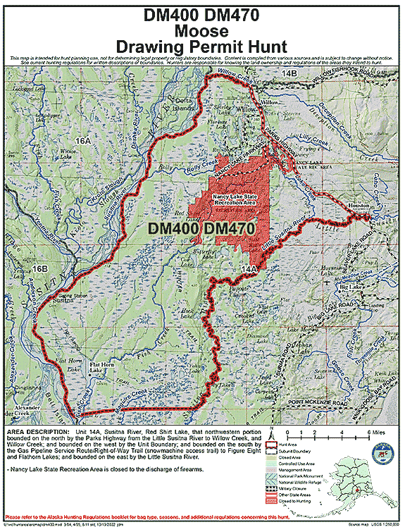 Map of  hunt number dm400