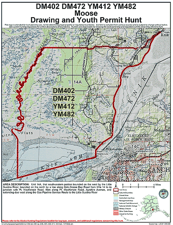 Map of moose hunt number dm402