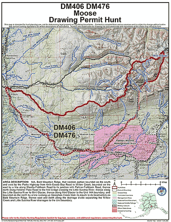 Map of  hunt number dm406