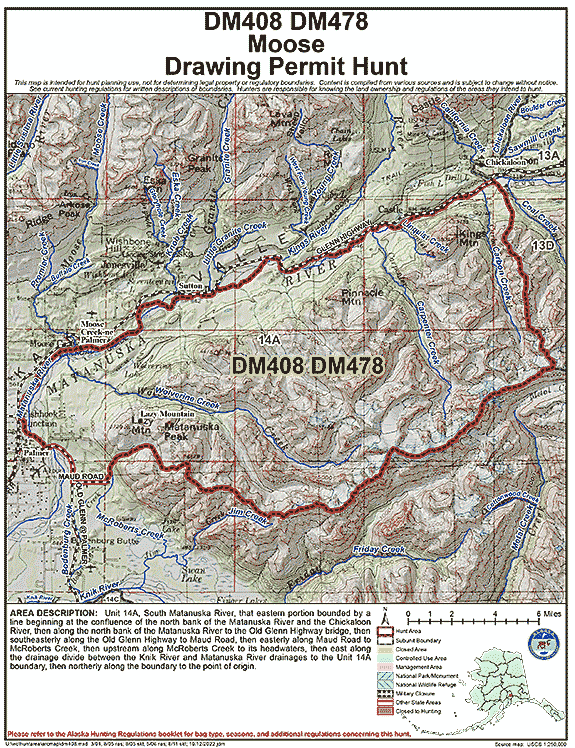 Map of  hunt number dm408