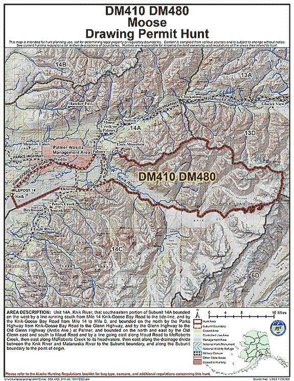 Map of  hunt number dm410