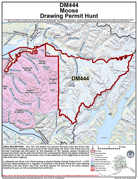 Map of moose hunt number dm444