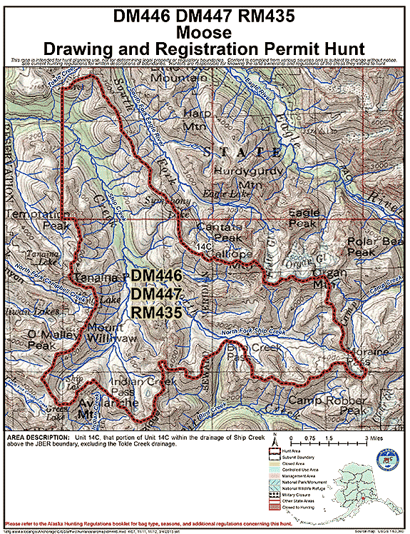 Map of moose hunt number dm446