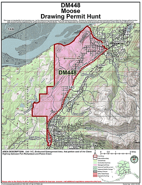 Map of  hunt number dm448