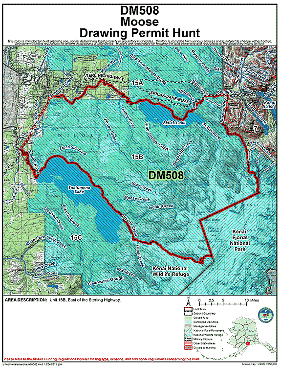 Map of moose hunt number dm508