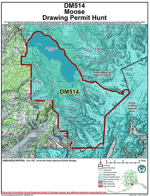 Map of  hunt number dm514