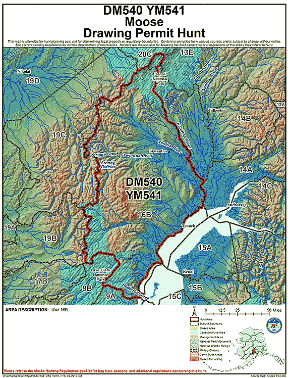 Map of  hunt number dm540