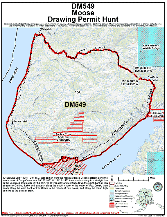 Map of moose hunt number dm549