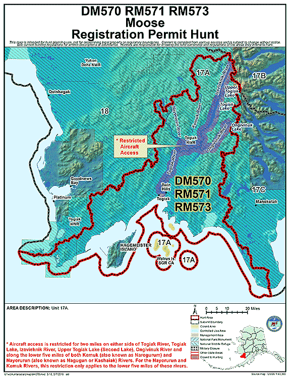 Map of moose hunt number dm570