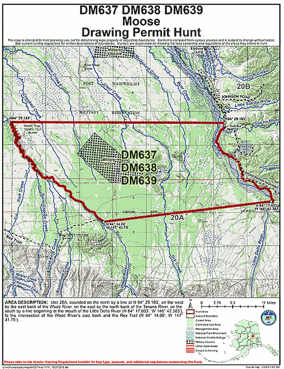 Map of  hunt number dm637