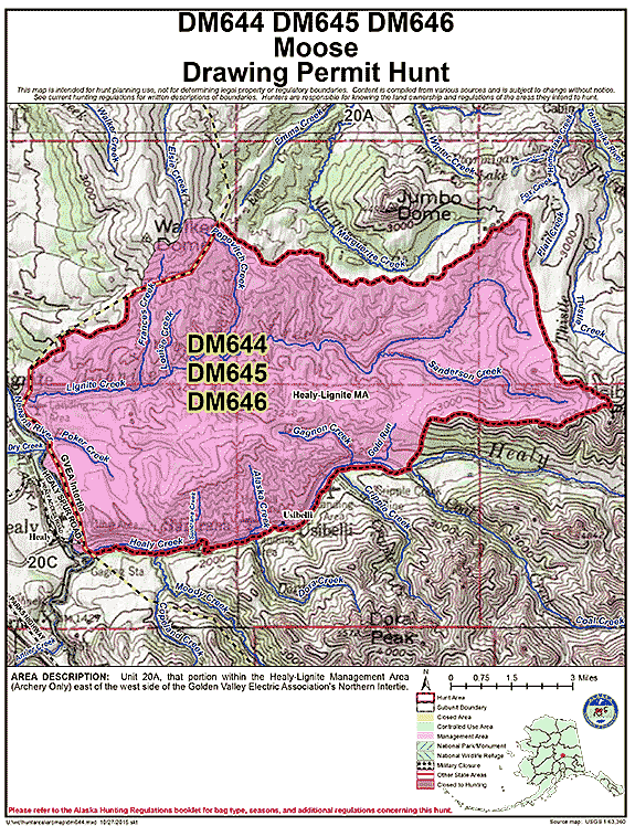 Map of  hunt number dm644