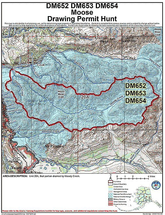 Map of  hunt number dm652