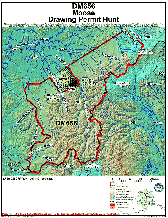 Map of moose hunt number dm656