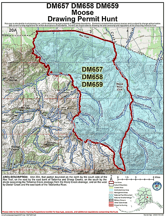 Map of  hunt number dm657