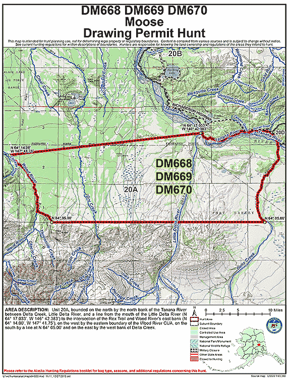 Map of  hunt number dm668