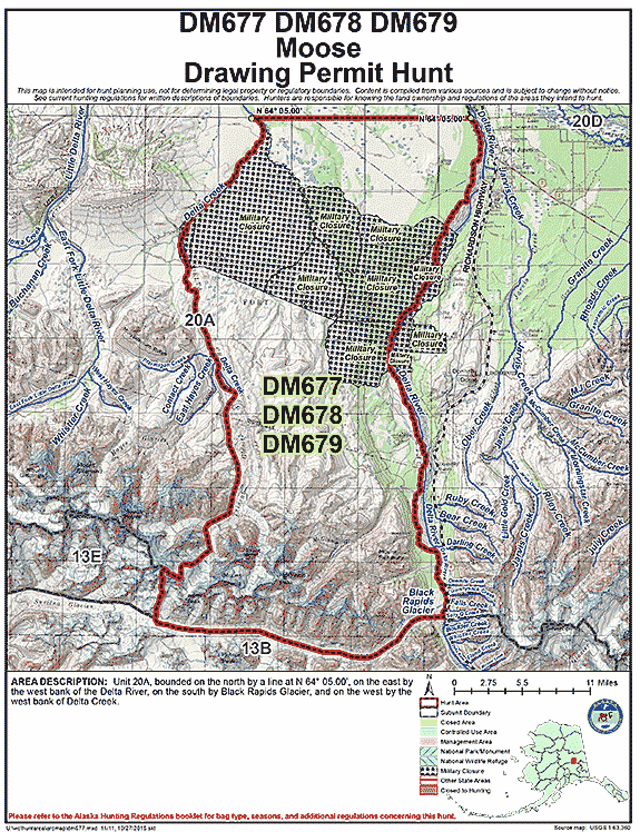 Map of  hunt number dm677