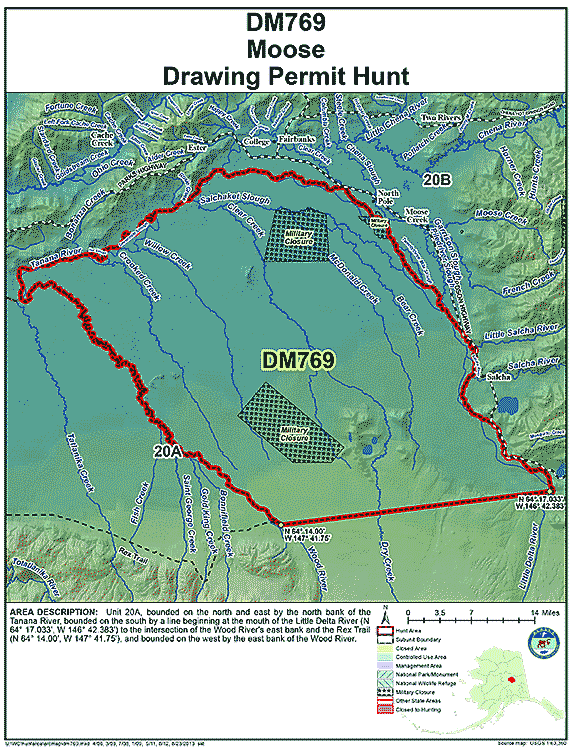 Map of  hunt number dm769