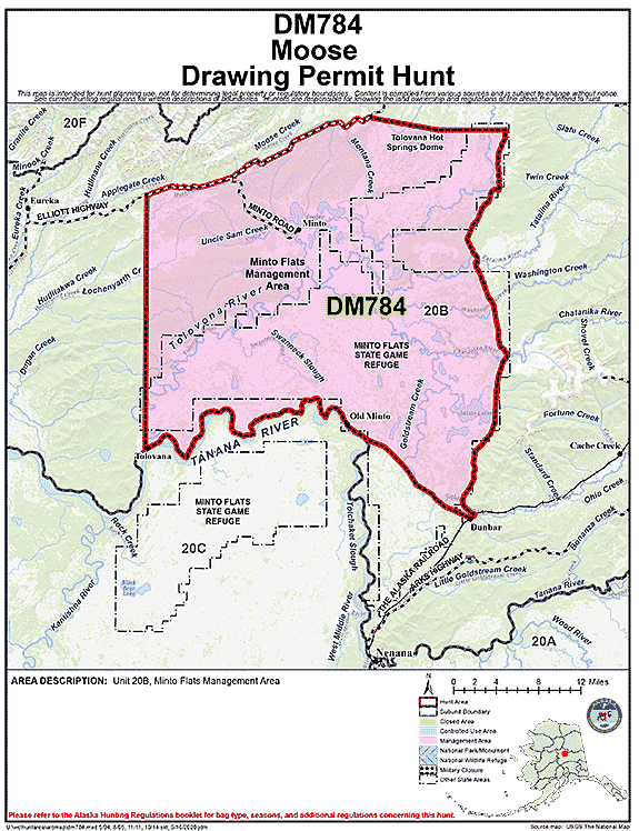 Map of moose hunt number dm784