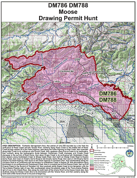 Map of  hunt number dm786