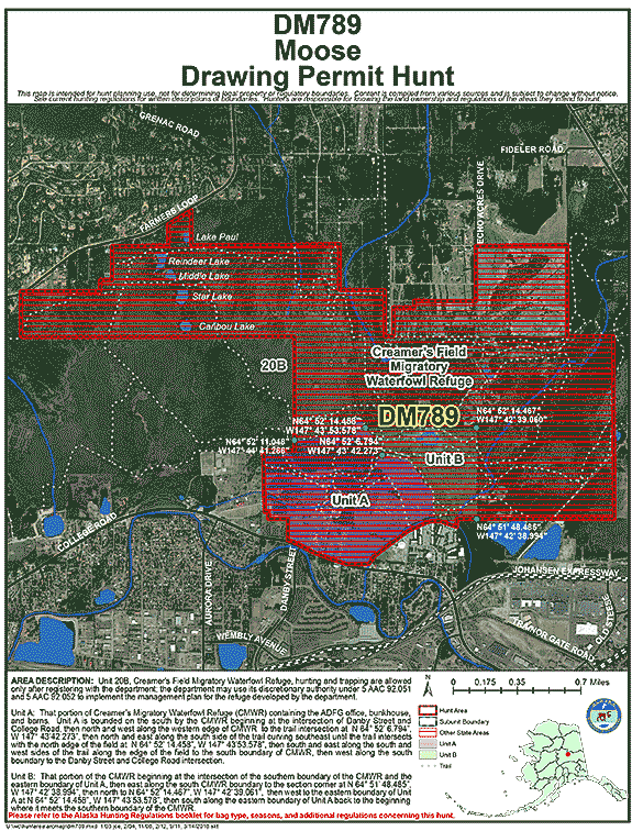 Map of moose hunt number dm789