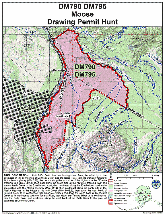 Map of  hunt number dm790