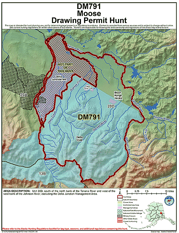 Map of  hunt number dm791