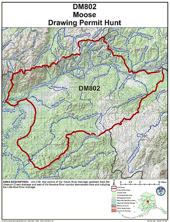 Map of moose hunt number dm802