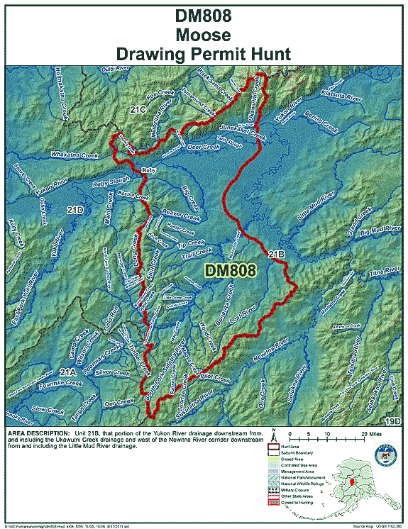 Map of  hunt number dm808