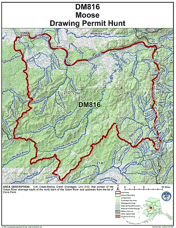 Map of moose hunt number dm816