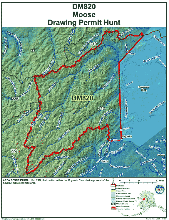 Map of  hunt number dm820