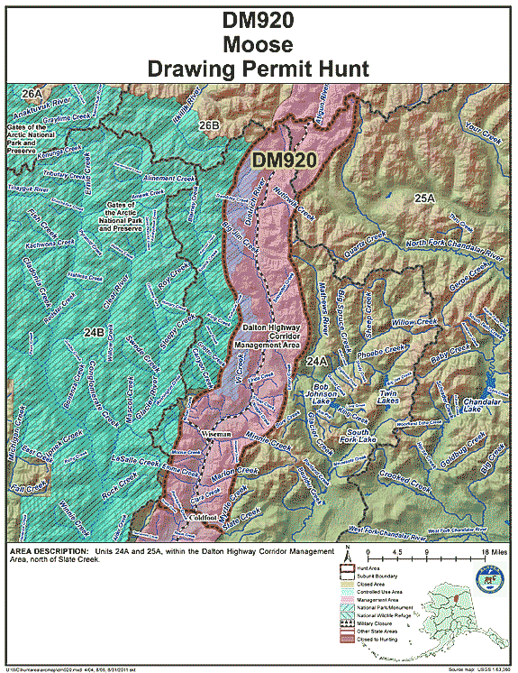 Map of moose hunt number dm920