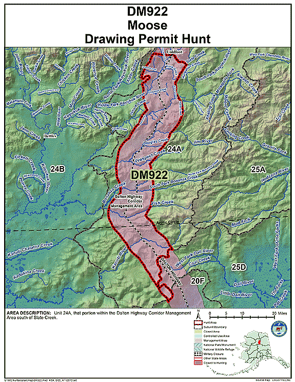 Map of moose hunt number dm922