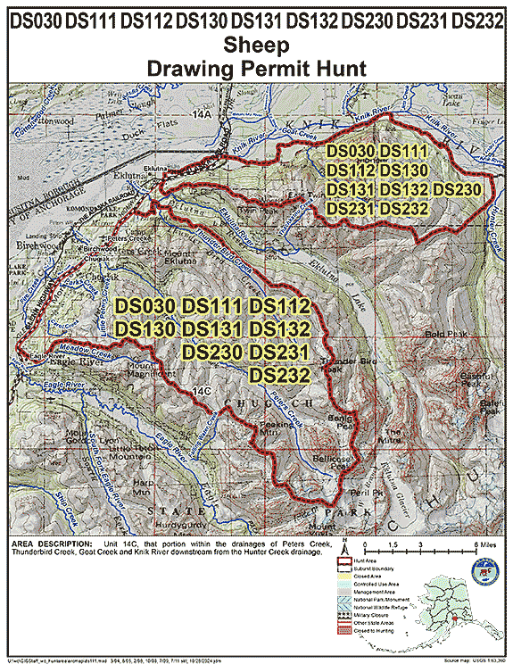 Map of  hunt number ds111