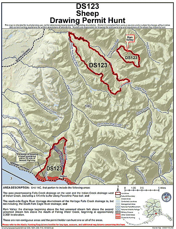 Map of  hunt number ds123
