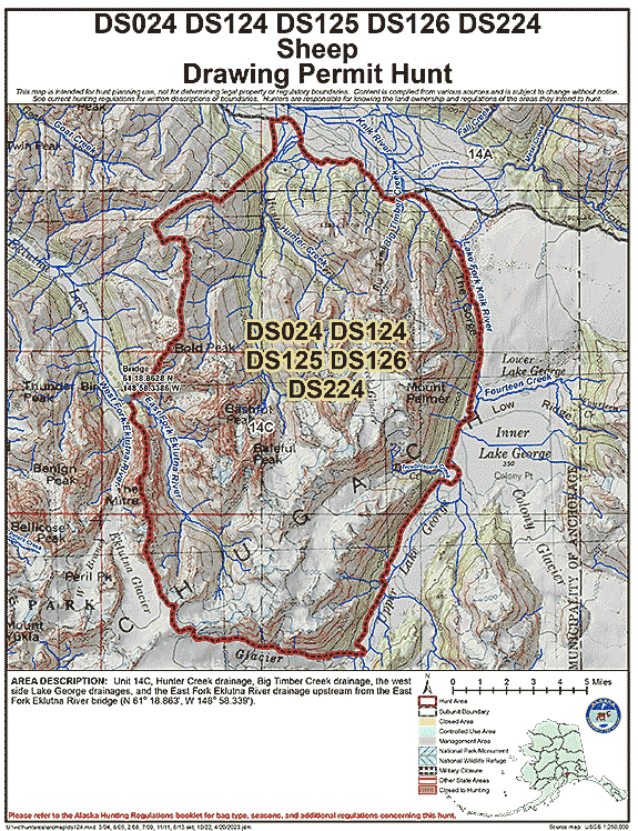 Map of  hunt number ds124